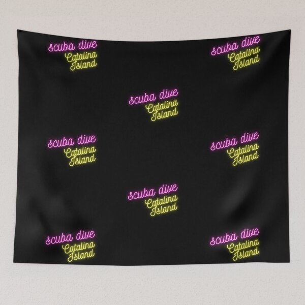 Item preview, Scuba dive Catalina Island in neon script, all profit supports ocean conservation  designed and sold by seekingclarity.