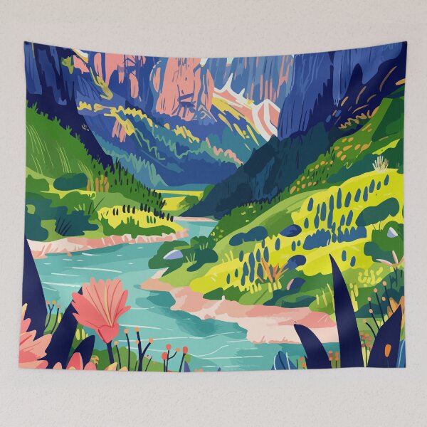 Aperçu de l'œuvre Italie Art Dolomites Alpes Graphique créée et vendue par LVTFCOarts.