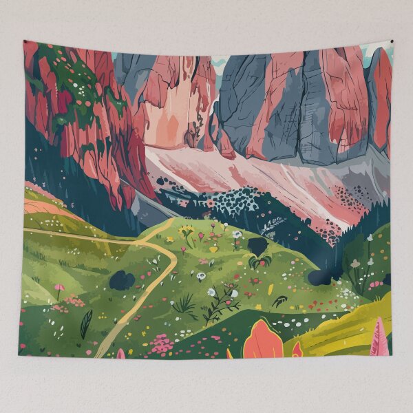 Artikelvorschau, Natur Italien Dolomiten Alpen Grafik Illustration entworfen und verkauft von LVTFCOarts.