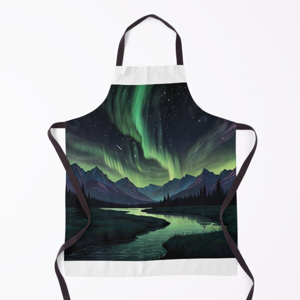Item preview, A mountain covered with aurora lights designed and sold by nessCshopbyness.