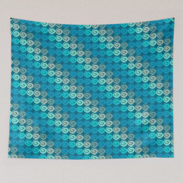 Item preview, Retro Aquatic Dragon Scale 70s designed and sold by WatershipBound.