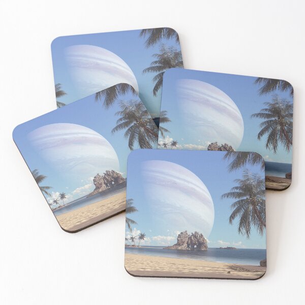 Item preview, Planetscape in the tropics with palm trees designed and sold by Gaia Dream Creation.