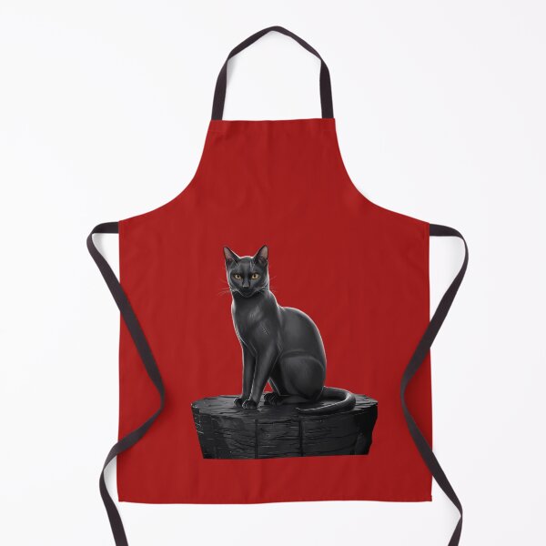 Item preview, Nocturnal Majesty: Black Cat on a Stone Pedestal designed and sold by magicalshops.