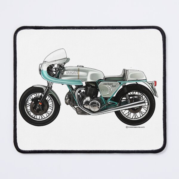 Item preview, 1974 Ducati 750 Super Sport 'Green Frame' (with no centre stand showing) designed and sold by MotoTreasures.