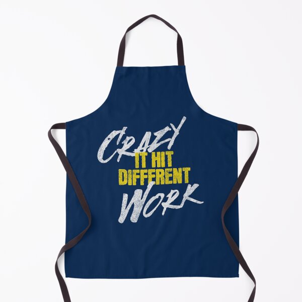 Item preview, "Crazy Work: It Hit Different" (Blue-Yellow) Design | Inspirational Message | Hustler's Ambition | Fashion designed and sold by NovaCrestShop.