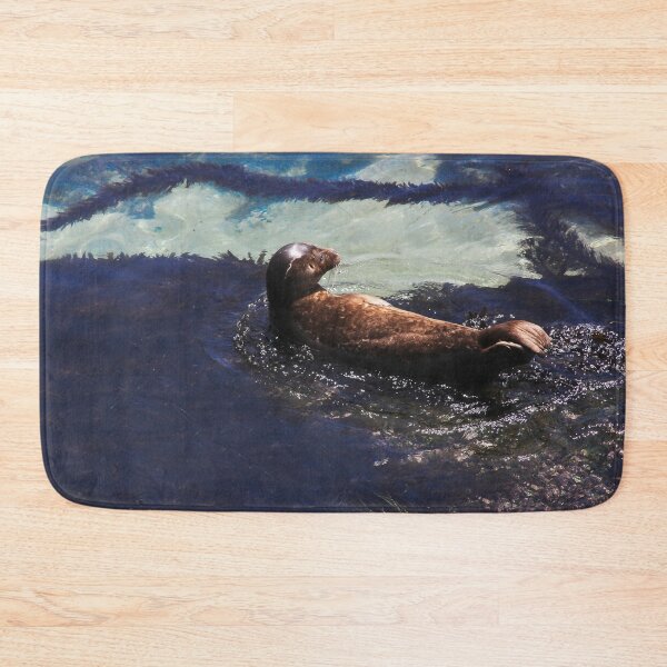 Item preview, Young Seal in Seaweed Water  designed and sold by heatherfriedman.