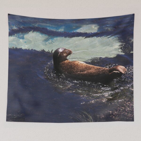 Item preview, Young Seal in Seaweed Water  designed and sold by heatherfriedman.