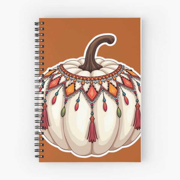 Item preview, Boho White Pumpkin with Tassles designed and sold by ArtfullyRooted.