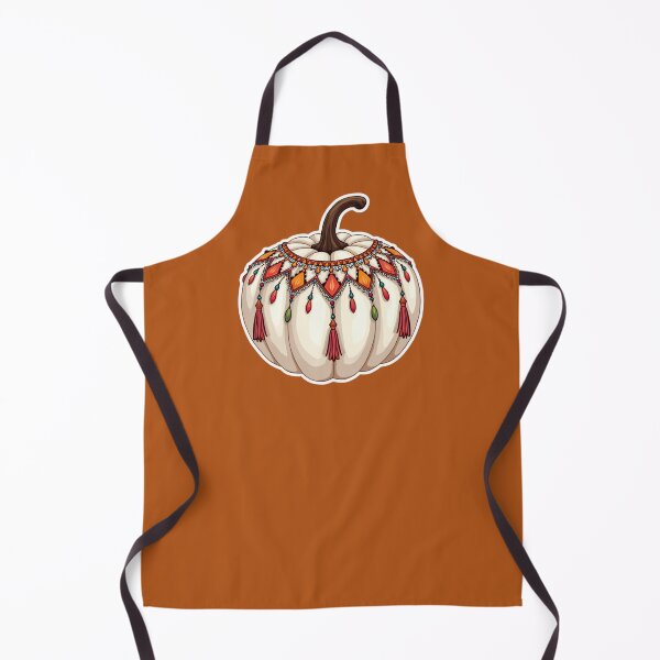Item preview, Boho White Pumpkin with Tassles designed and sold by ArtfullyRooted.