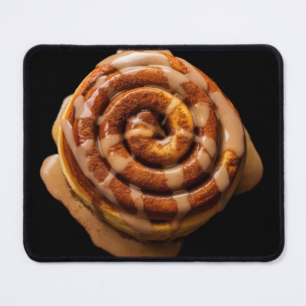 Item preview, Freshly Baked Cinnamon Roll Drizzled with White Icing, Making it Look Sweet and Indulgent. designed and sold by macadolie.