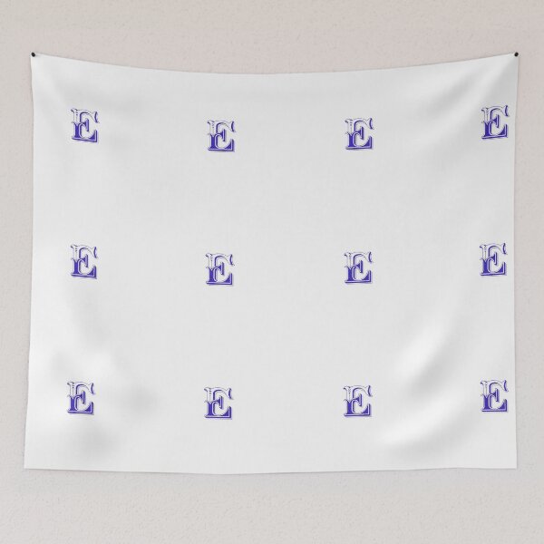Item preview, Blue E designed and sold by VintageArtByIda.