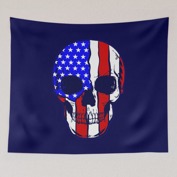 Item preview, skull american flag skeleton patriotic  designed and sold by Gossip Rag.