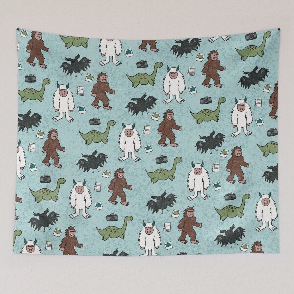 Item preview, Cryptid Friends Doodle Pattern  designed and sold by NOWKISS.