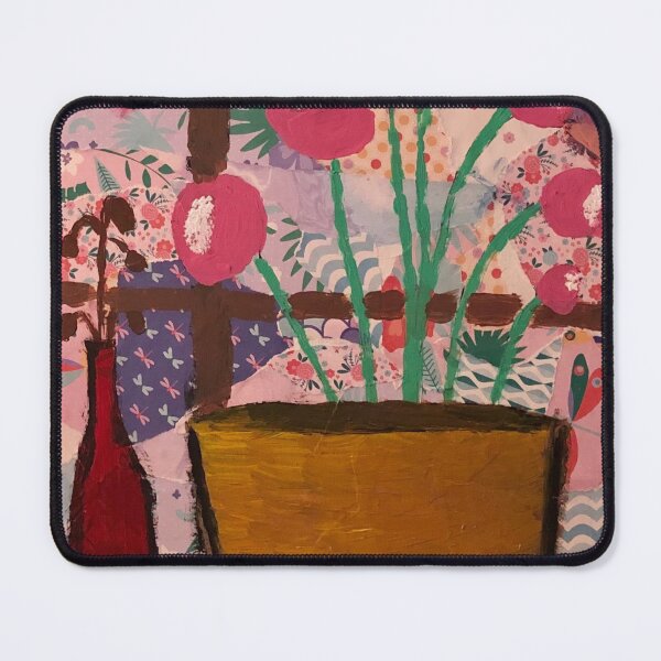 Item preview, Cottage Collage gumnuts and pink flowers designed and sold by FiHoneymanArt.