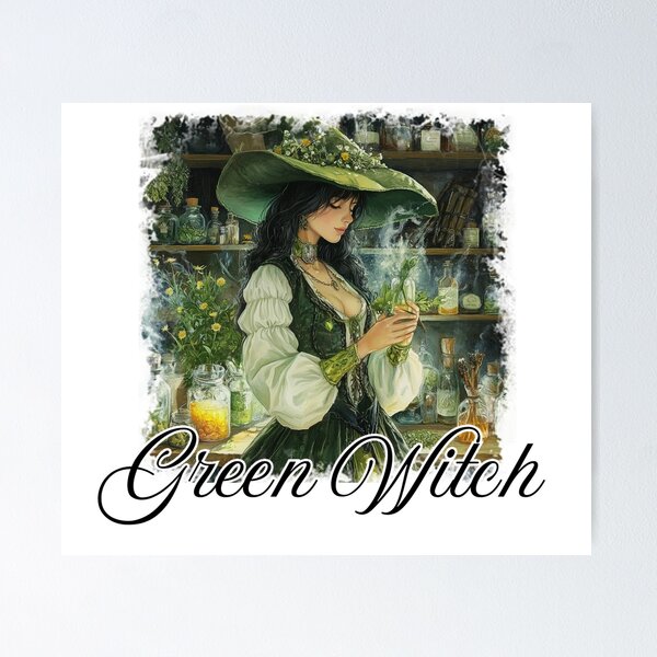 Item preview, Green Witch designed and sold by conjuredscrolls.