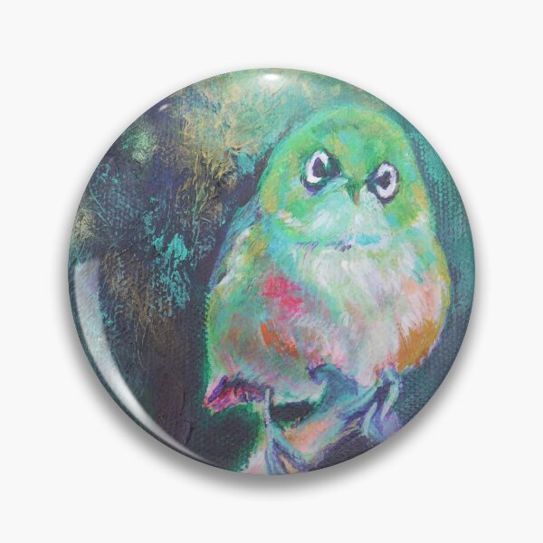 Item preview, Silver Wax Eye (NZ bird) designed and sold by Karin McCombe Jones.