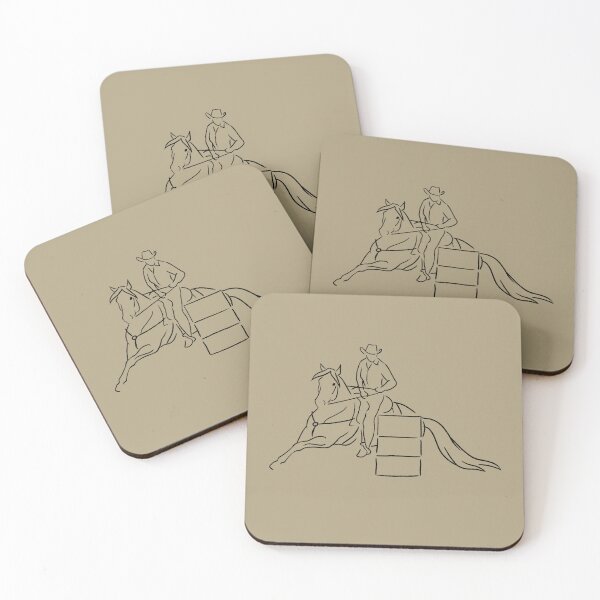Item preview, Minimalist Sketch of Barrel Racer Horse and Rider designed and sold by DappledMoon.
