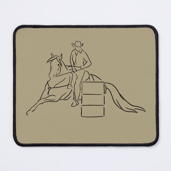 Item preview, Minimalist Sketch of Barrel Racer Horse and Rider designed and sold by DappledMoon.