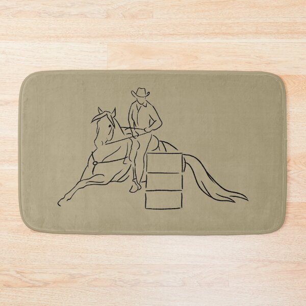 Item preview, Minimalist Sketch of Barrel Racer Horse and Rider designed and sold by DappledMoon.