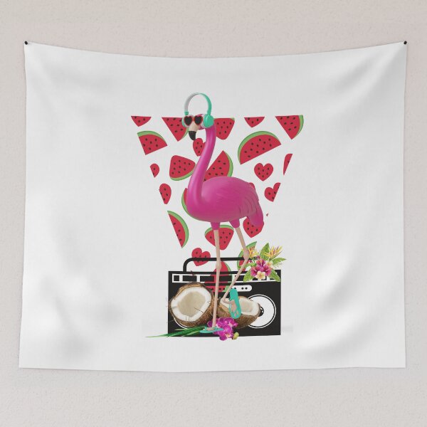 Item preview, Redio shirt, flamingo, exercise shirt, summer shirt, coconut, watermelon designed and sold by BeYourself1993.