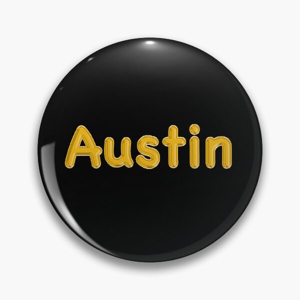 Item preview, Golden Balloon Austin Name Label (Black) designed and sold by NormadWorld.