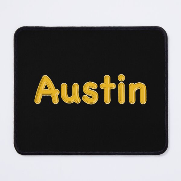 Item preview, Golden Balloon Austin Name Label (Black) designed and sold by NormadWorld.