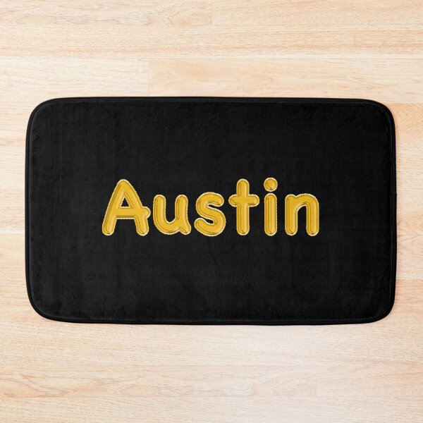 Item preview, Golden Balloon Austin Name Label (Black) designed and sold by NormadWorld.