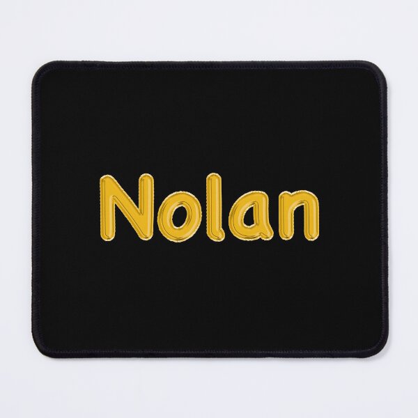 Item preview, Golden Balloon Nolan Name Label (Black) designed and sold by NormadWorld.