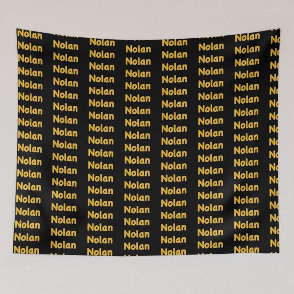 Item preview, Golden Balloon Nolan Name Label (Black) designed and sold by NormadWorld.