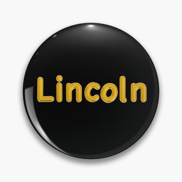 Item preview, Golden Balloon Lincoln Name Label (Black) designed and sold by NormadWorld.