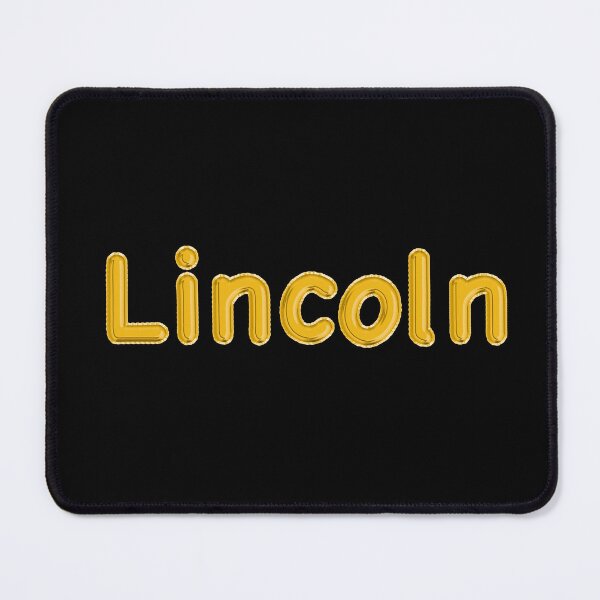 Item preview, Golden Balloon Lincoln Name Label (Black) designed and sold by NormadWorld.