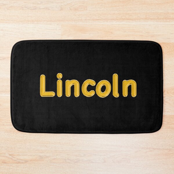 Item preview, Golden Balloon Lincoln Name Label (Black) designed and sold by NormadWorld.