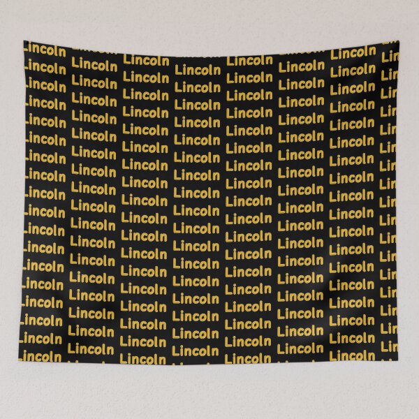 Item preview, Golden Balloon Lincoln Name Label (Black) designed and sold by NormadWorld.