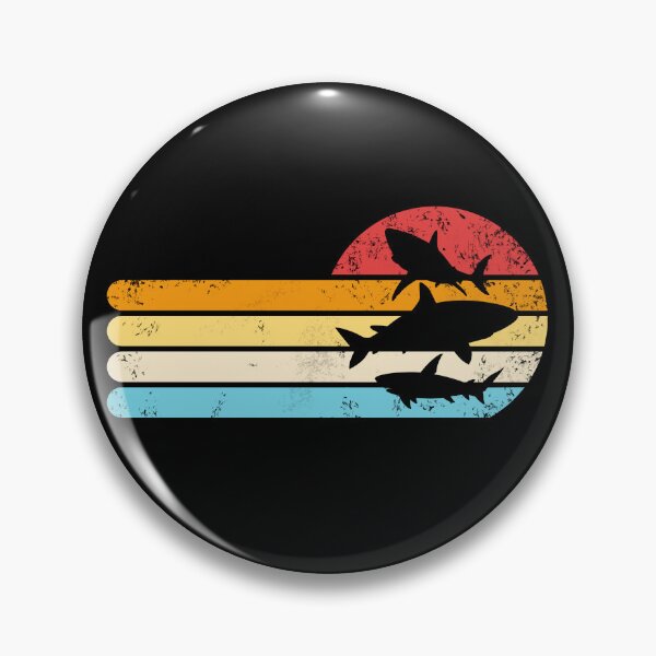 Item preview, Sharks Retro Sunset Vintage Shark Lover Retro Shark Gear designed and sold by DynamicDesign.