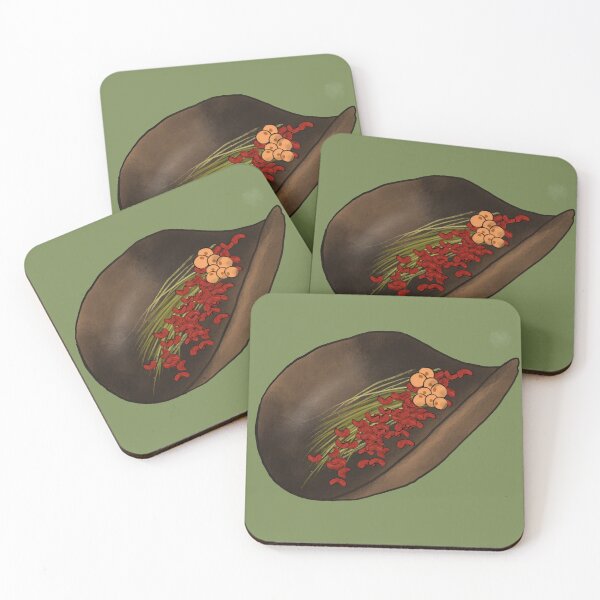 Item preview, Aboriginal Coolamon Drawing with Red Bean Tree seeds designed and sold by EurekaRoad.