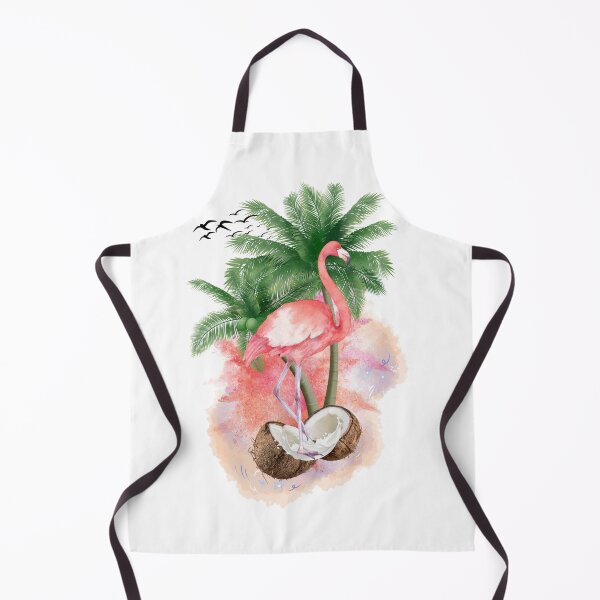 Item preview, “Chic Flamingo T-Shirt with Tropical Island Vibes: Flamingos Stepping on Coconuts and Palm Trees on Vacation” designed and sold by BeYourself1993.