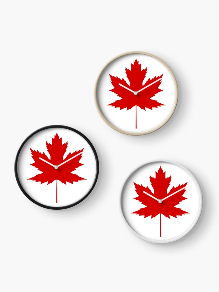 Thumbnail 3 of 4, Clock, Maple leaf designed and sold by BlueBerry45.