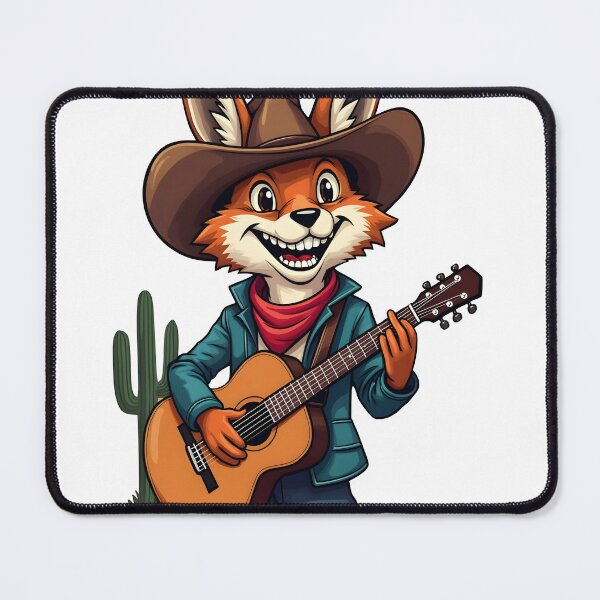 Item preview, Desert Serenade - Guitar-Playing Coyote Illustration designed and sold by deepakrode7.
