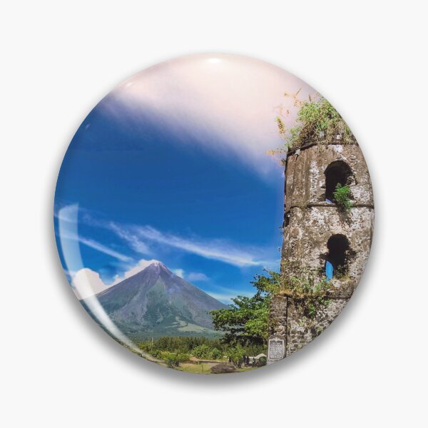 Item preview, Mayon Volcano and Cagsawa Ruins with a beautiful sky and clouds in Legazpi City Albay Philippines designed and sold by Pabalonshop.