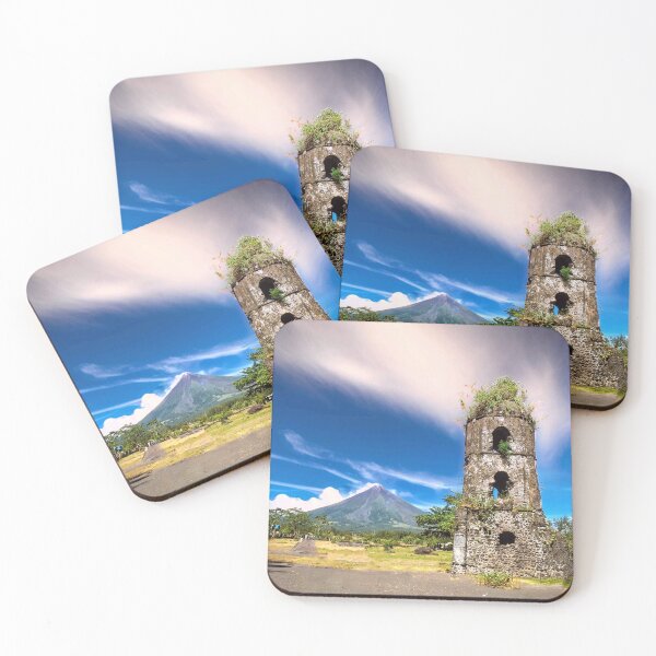 Item preview, Mayon Volcano and Cagsawa Ruins with a beautiful sky and clouds in Legazpi City Albay Philippines designed and sold by Pabalonshop.