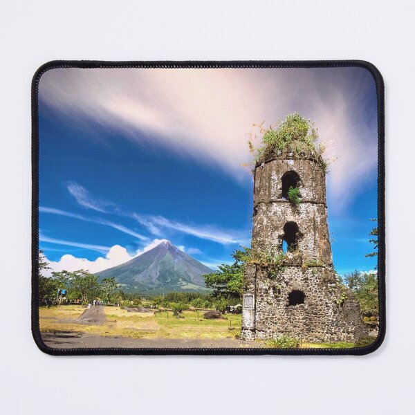 Item preview, Mayon Volcano and Cagsawa Ruins with a beautiful sky and clouds in Legazpi City Albay Philippines designed and sold by Pabalonshop.