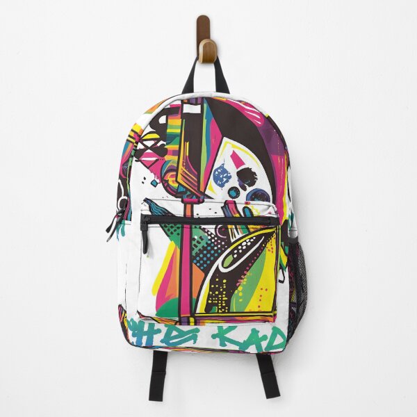 Item preview, Vibrant Pop Art Helmet - White Visor - Blue/Green/Teal Gradient Text designed and sold by Artsy Sharky.