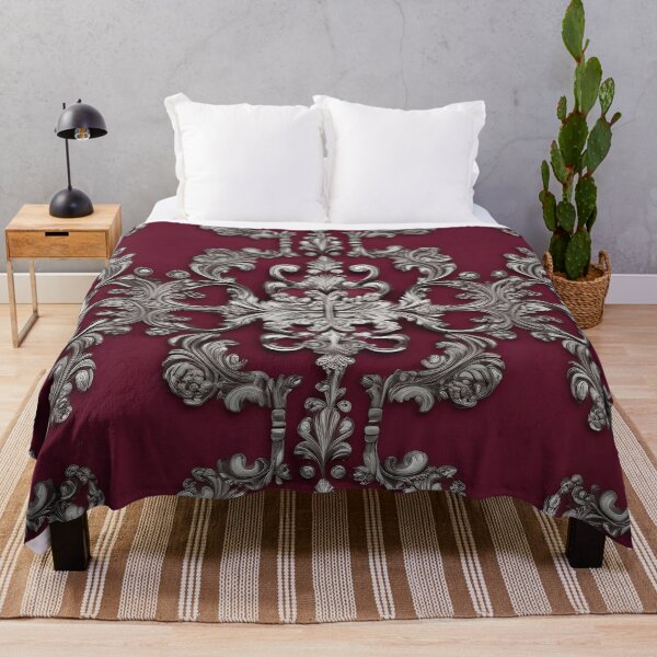 Item preview, Burgundy & Silver Baroque designed and sold by DesignsByPrnces.