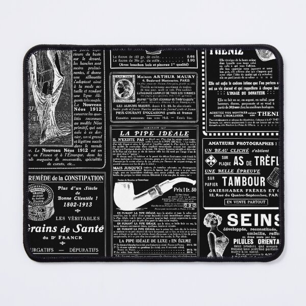 Item preview, black french antique newspaper victorian  designed and sold by Gossip Rag.