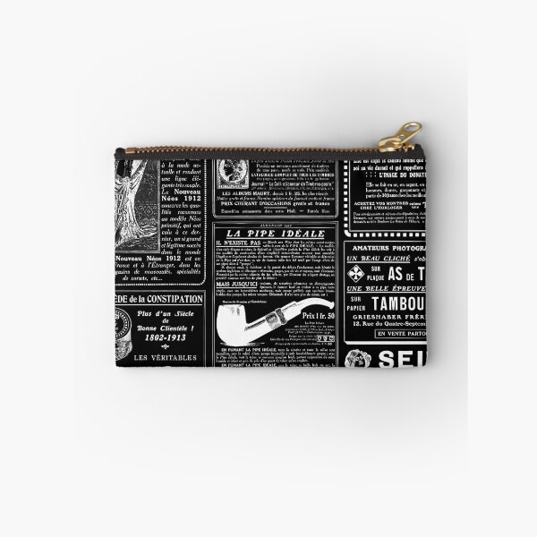 Item preview, black french antique newspaper victorian  designed and sold by Gossip Rag.