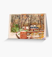 Winter House Greeting Card