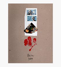 Blau Rot Photographic Print
