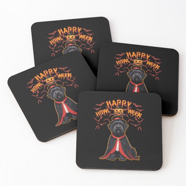 Item preview, Regal Black Russian Terrier in Vampire Cape - "Happy Howloween" - Halloween Design for Products designed and sold by GoodyPaws.