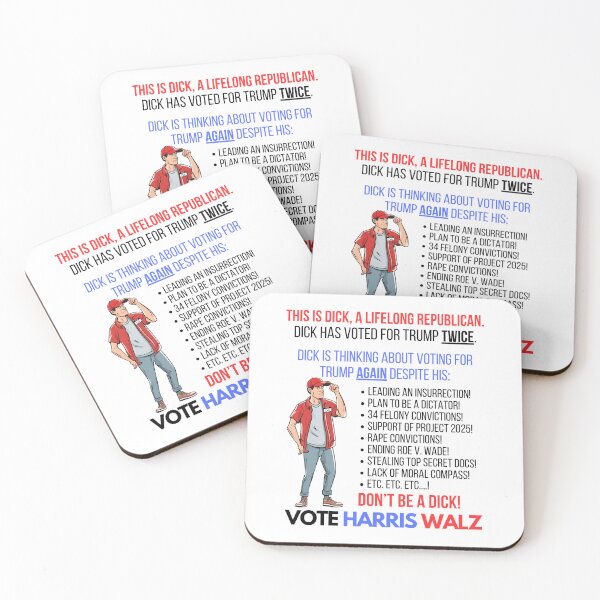Item preview, Don't Be a Dick! Vote Harris Walz - Anti-Trump Political Design designed and sold by Fredster1966.