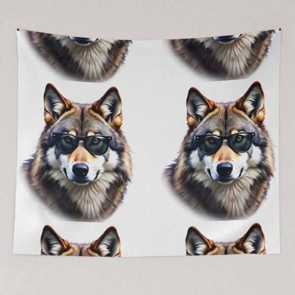 Item preview, Funny cool Wolf wearing sunglasses designed and sold by LazyOwlStore.